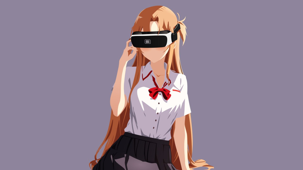 Free Anime girl using 3d technique HD wallpaper download