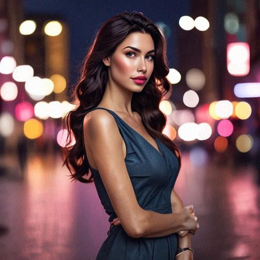 Beautiful girl standing in market