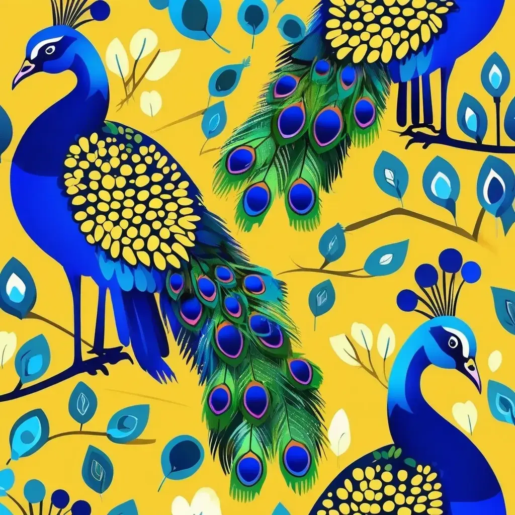 Free Blue peacock painting background HD wallpaper download