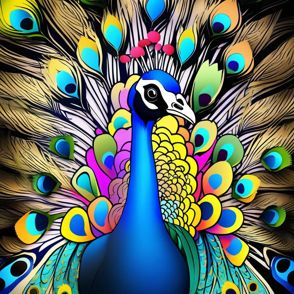 Free Blue peacock painting wallpaper HD wallpaper download