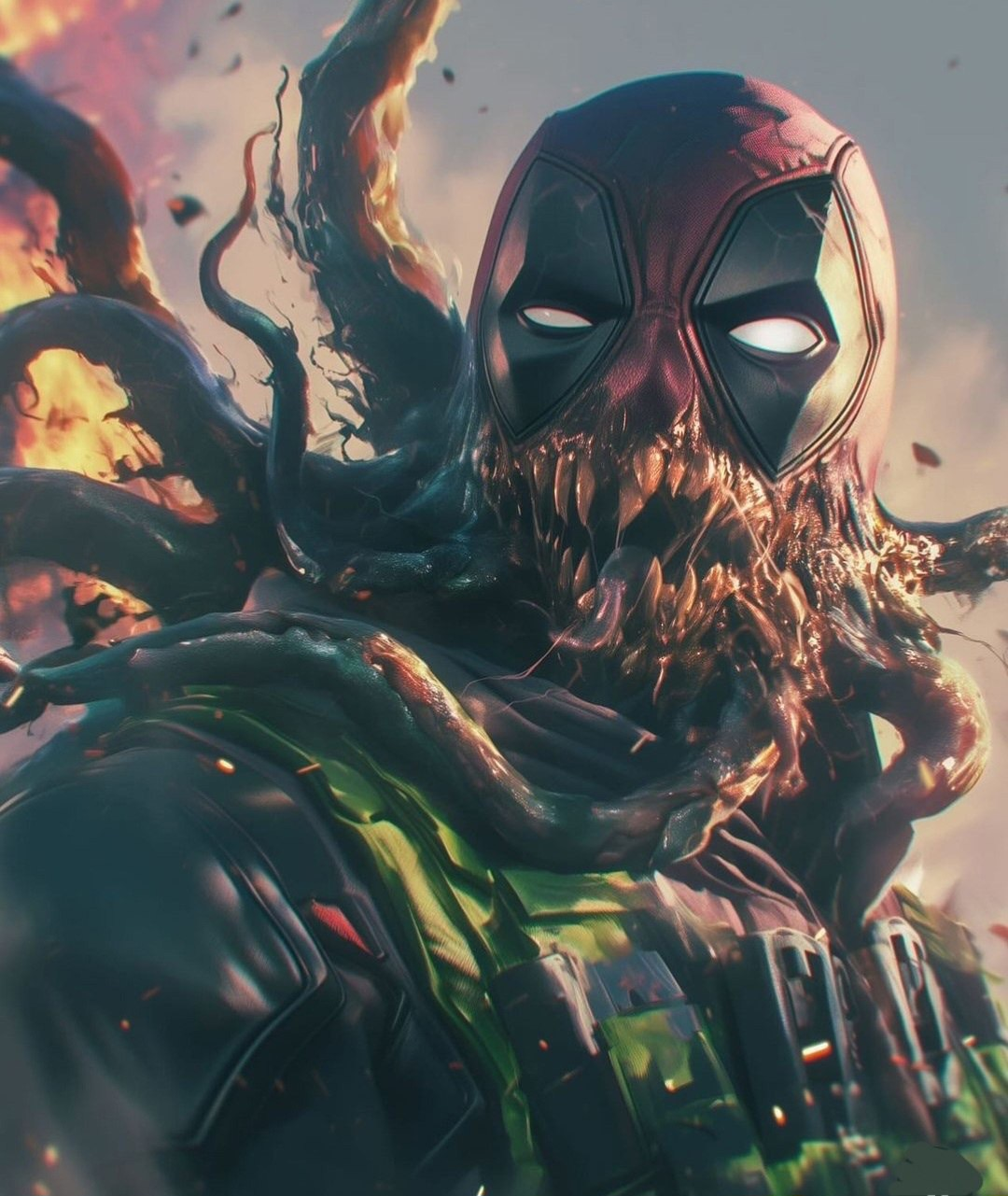 Free Deadpool in venom avatar HD wallpaper download