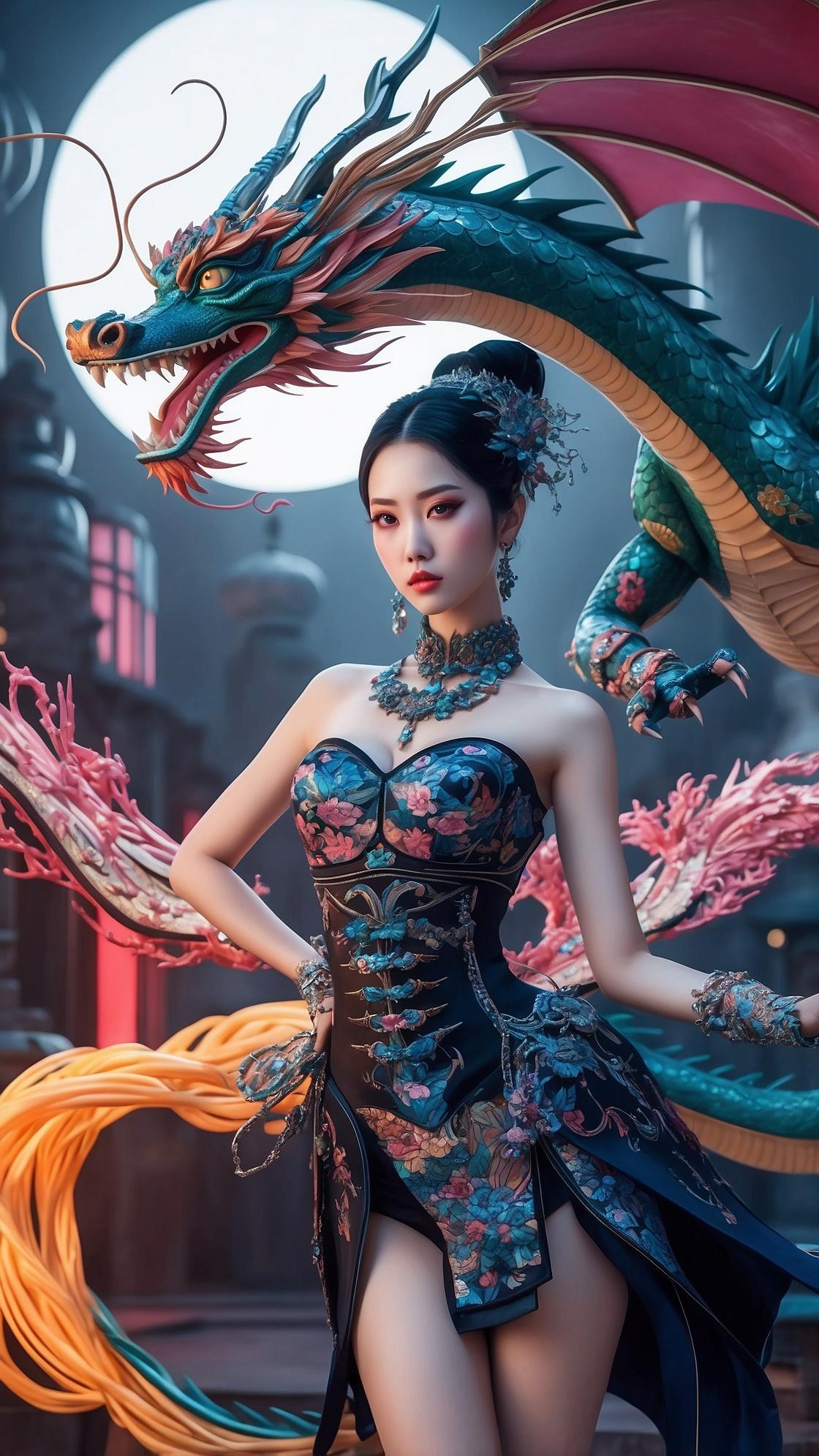 Dragon Girl Wallpaper: A Mesmerising Fusion of Fantasy and Power