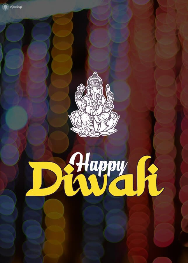 Free Ganapati Happy Diwali wishes HD wallpaper download