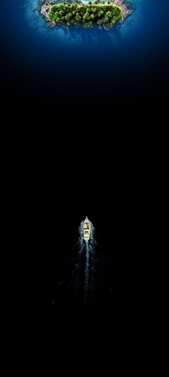 iPhone dark wallpaper 4k boat in dark sea