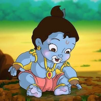 Free Little krishna Animated image HD wallpaper download