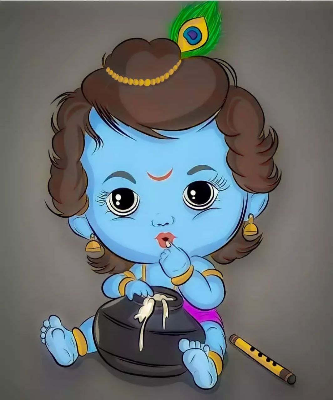 Free Little krishna Cute image HD wallpaper download