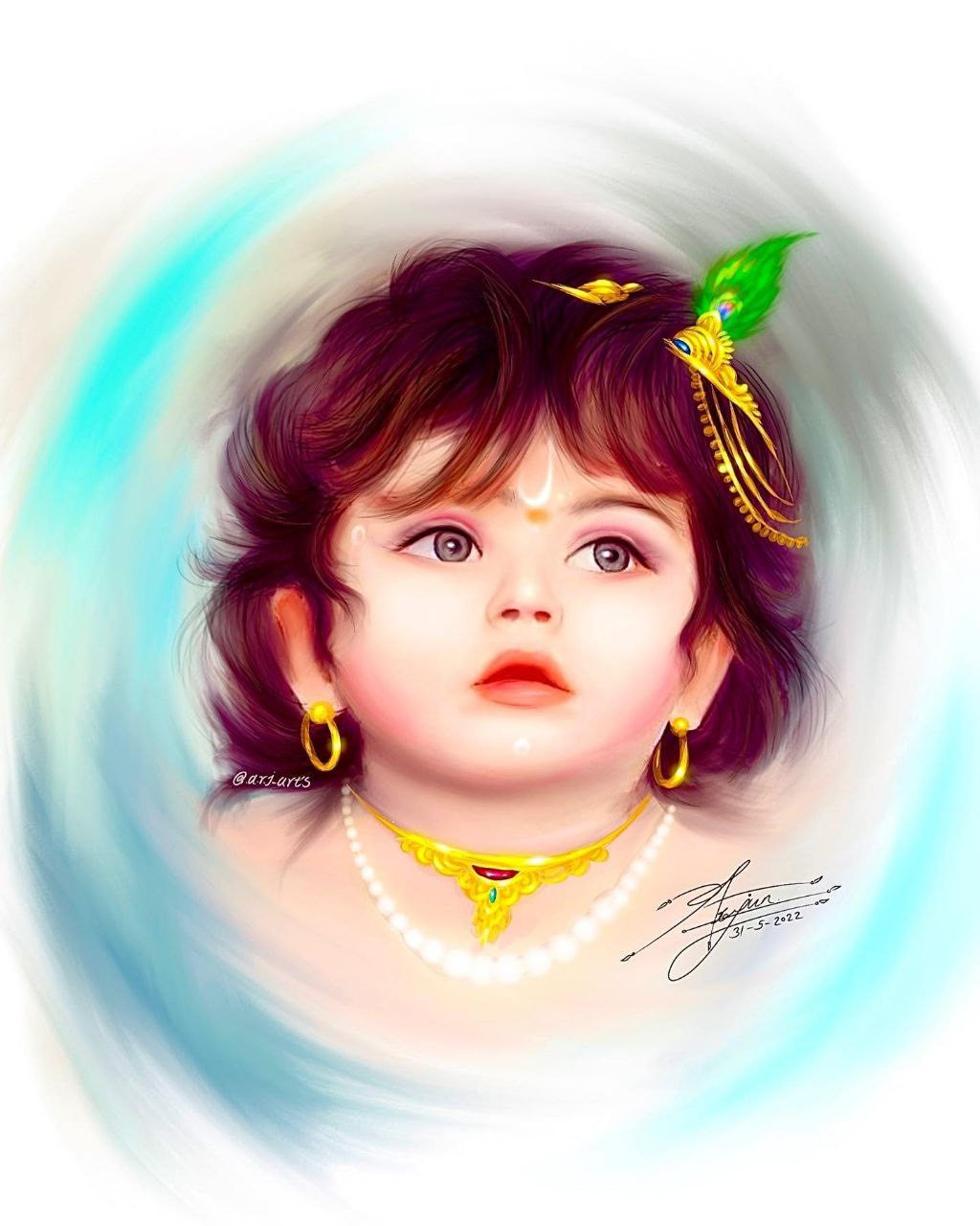 Free Little krishna ki cute image HD wallpaper download