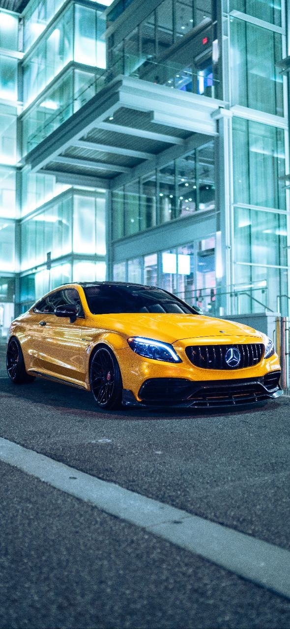 Mercedes Car Wallpaper for iPhone yellow colour