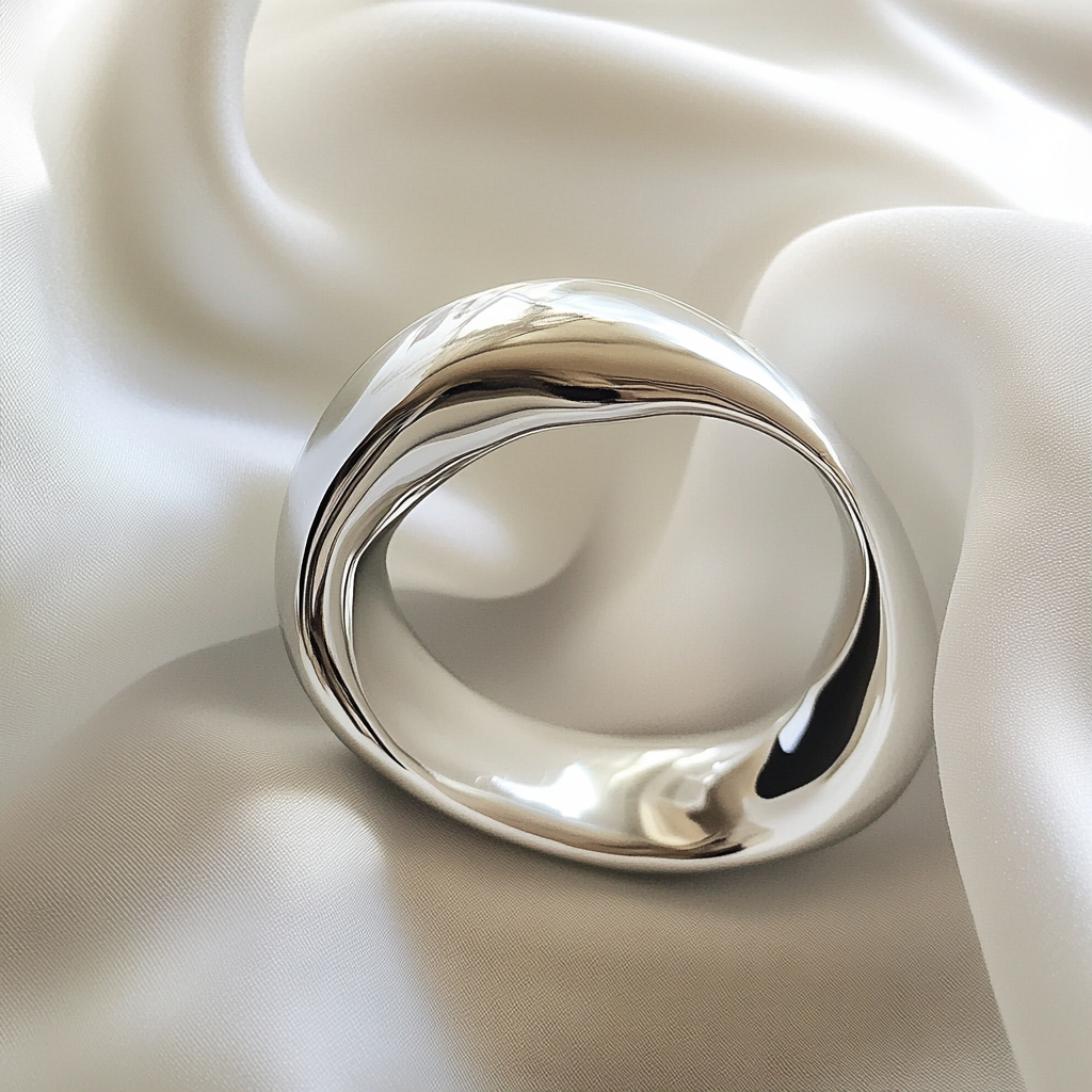 minimalist silver curly armlet