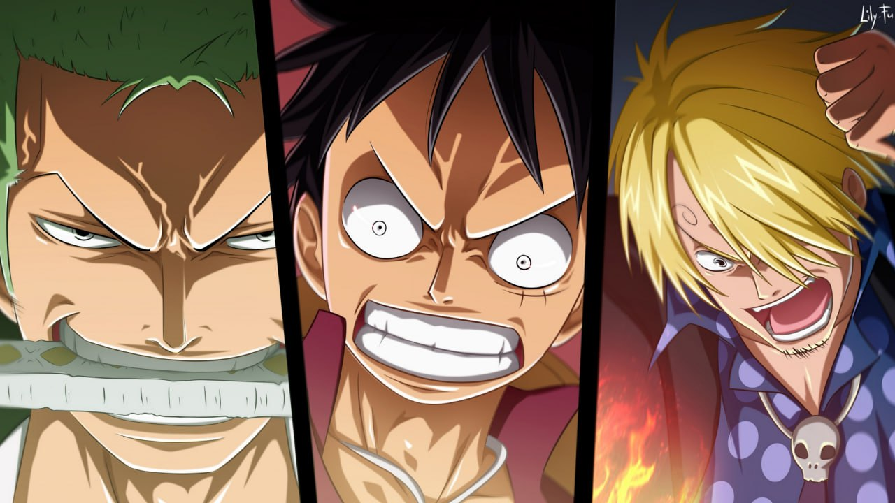 Free One piece luffy zoro and Sanji HD wallpaper download