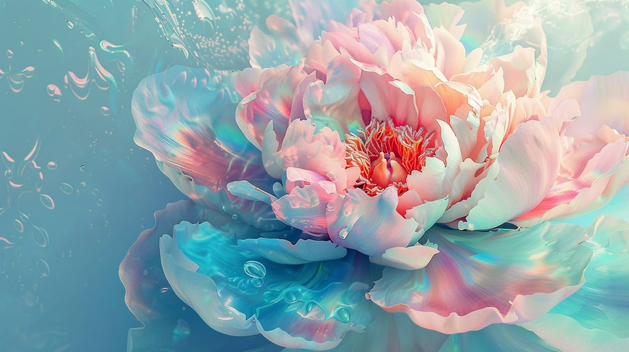 Free Pastel colour flower ai image HD wallpaper download