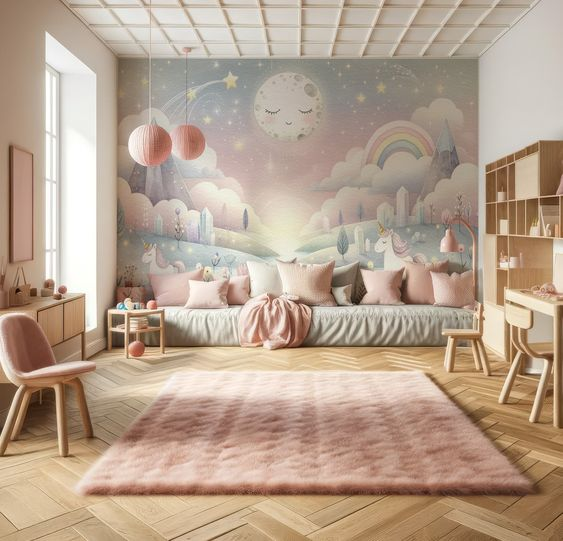 Free Pink Wallpaper for Kids bedroom ideas HD wallpaper download