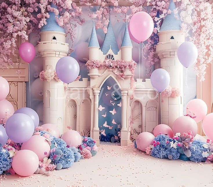 Free Pink Wallpaper for Kids castle celebration idea HD wallpaper download