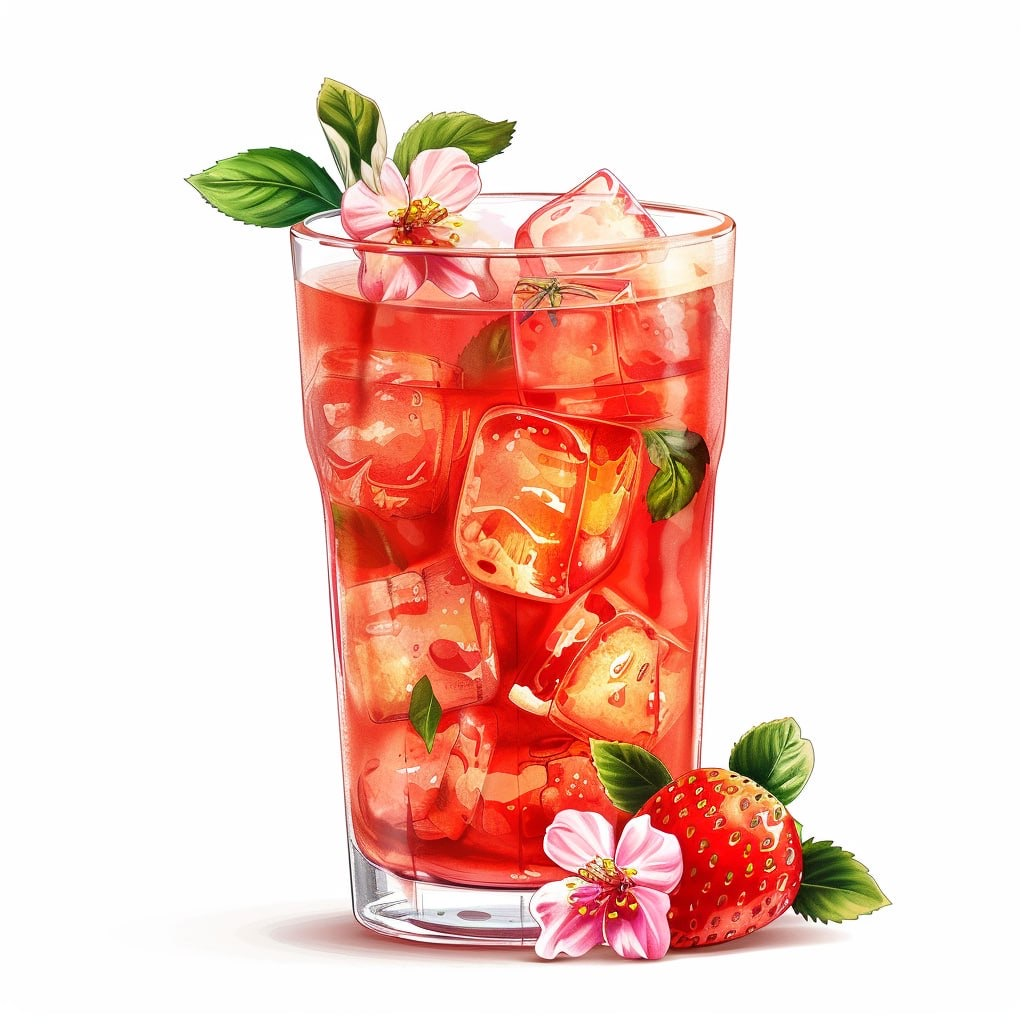 Free Refresh type strawberry juice HD wallpaper download