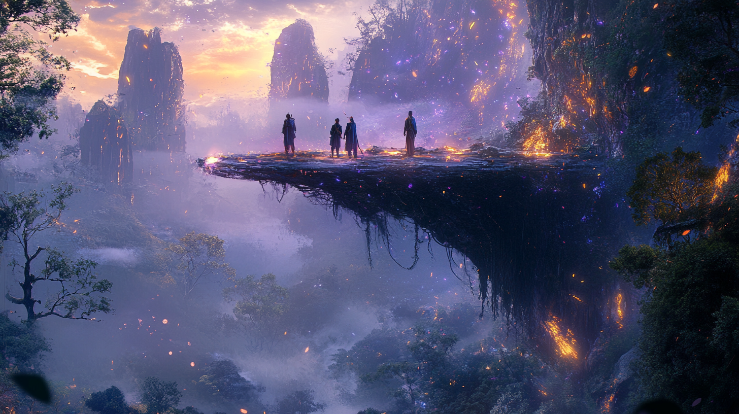 Free Waiting on a floating platform from the game World Of Warcraft HD wallpaper download